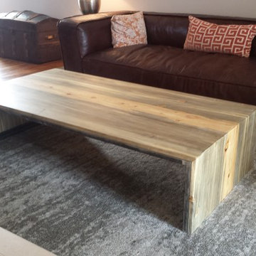 Beetle kill waterfall table.