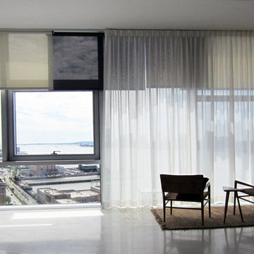 Electronic shades & sheers with a view