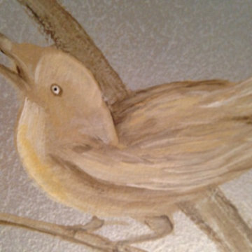 University Park Silver Leaf Mural with Birds and Foliage