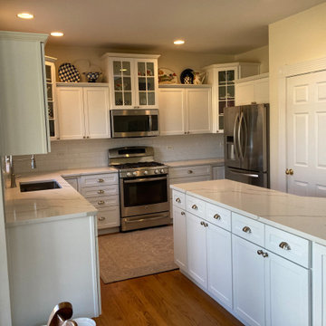 Transitional Hybrid Kitchen Remodel Done in Glacier White