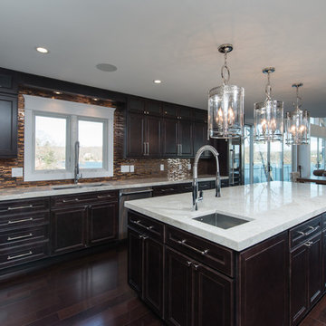 Taj Mahal Quartzite in a Contemporary Kitchen