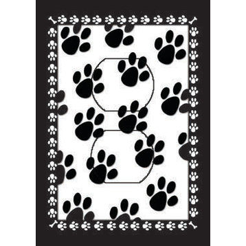Paw Prints Single Duplex Peel and Stick Outlet Wall Plate Cover: 2 Units