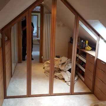 Attic walk in wardrobe