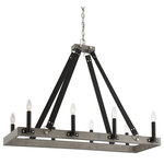 Minka Lavery - Rawson Ridge Eight Light Island Pendant, Aged Silverwood and Coal - Stylish and bold. Make an illuminating statement with this fixture. An ideal lighting fixture for your home.