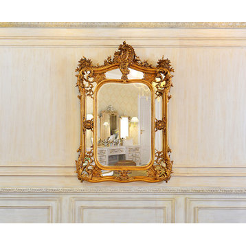 Rosia 59.25" Antique Gold Framed Mirror