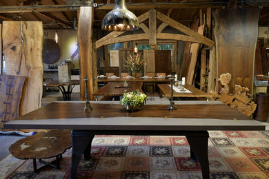 Inspiration for a rustic home design remodel in New York