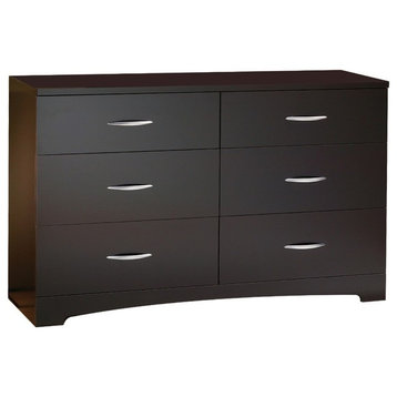 South Shore Step One 6-Drawer Double Dresser, Chocolate