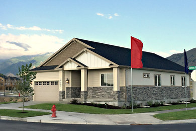 Example of an arts and crafts home design design in Salt Lake City