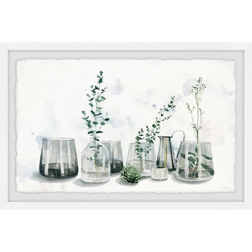 "Glasses and Greens" Framed Painting Print