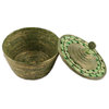 NOVICA Eco Green And Recycled Paper Decorative Basket