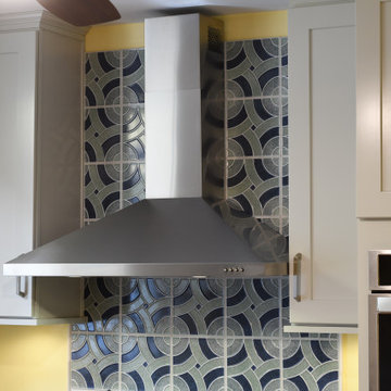 White and Blue Kitchen Design Richmond, VA