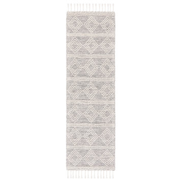 Safavieh Couture Natura Collection NAT307 Rug, Ivory/Black, 2'3"x8'