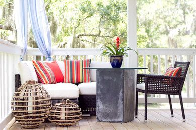 Inspiration for a coastal deck remodel in Atlanta
