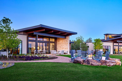 Contemporary exterior home idea in Dallas