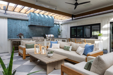 Inspiration for a transitional patio remodel in Dallas