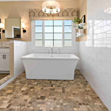 Gainesville Primary Bathroom Receives Traditional Remodel & Shower Room