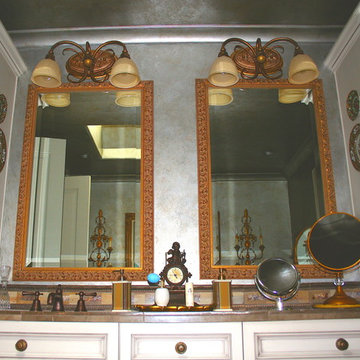 E Barnett Master Bath Vanity with Mirrors