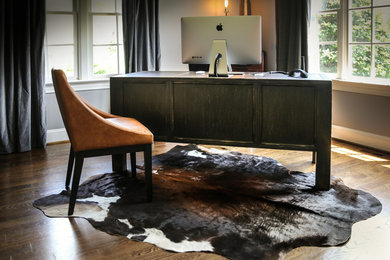 Inspiration for an eclectic home office remodel in Raleigh