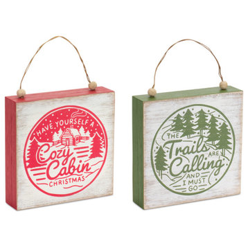 Cabin and Trails Sign, 4-Piece Set