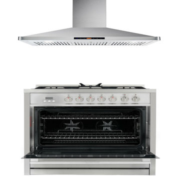 36" 3.8 cu.ft. Single Oven Dual Fuel With 36" Ducted Range Hood