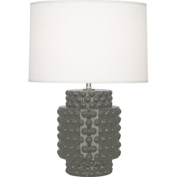 Robert Abbey Dolly 1 Light Accent Lamp, Ash Glazed Textured Ceramic - CR801