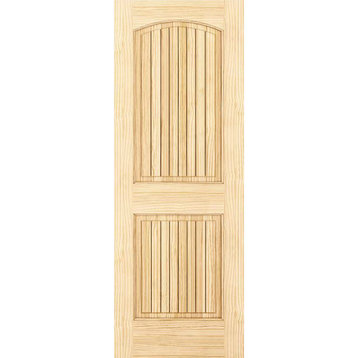 Kimberly Bay Interior Door, Colonial 2-Panel Arch, V-Grooves, 1.375"x30"x80"