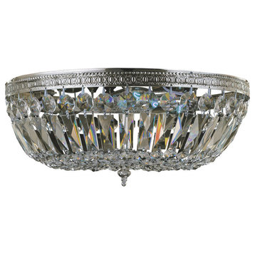 Crystorama 3 Light Chrome Clear Spectra Ceiling Mount III