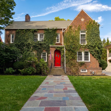 Brick Colonial Exterior Before Renovation
