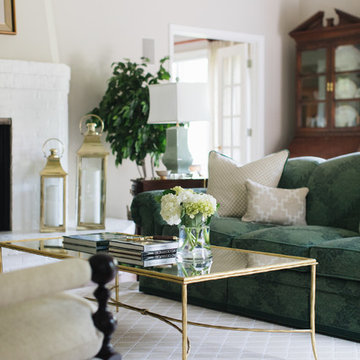 Lake Forest Refreshed Traditional Living Room