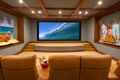 Inspiration for a home theater remodel in Santa Barbara