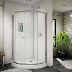 Fleurco Banyo Amalfi Arc 4 32" x 32" Frameless Shower Enclosure EAX324 - Bath Products