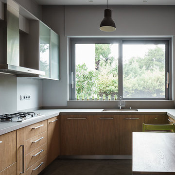 House renovation for a five member family, Kitchen view