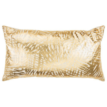 Gold Foil Etched Pattern Lumbar Pillow