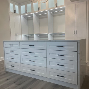 Organized Elegance: White Walk-in Closet Solutions