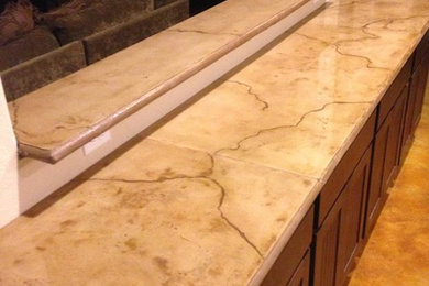 Colored and Stained Concrete Countertop