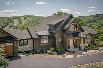 Inspiration for a rustic exterior home remodel in New York