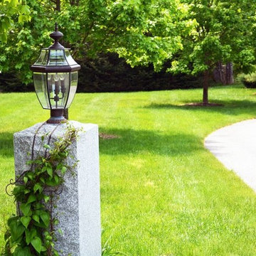 Woodbury Gray Custom Granite Lamp Post