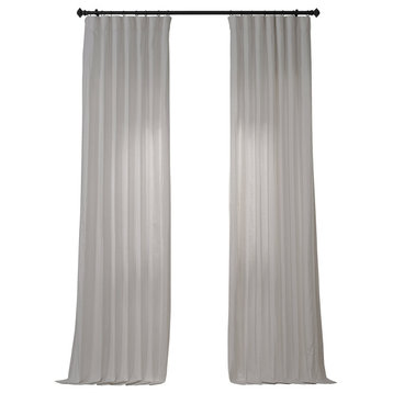 Dune Textured Solid Cotton Curtain Pair, Supreme Cream, 50"wx108"l