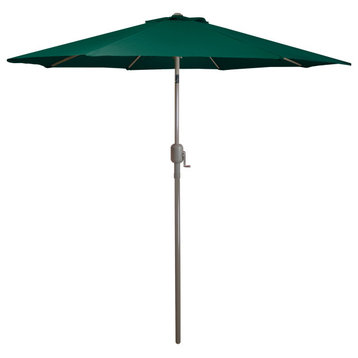 9ft Outdoor Patio Market Umbrella with Hand Crank and Tilt, Hunter Green
