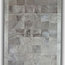 Patchwork Leather Cubed Cowhide Rug, Light Grey With Border, 200x300 cm