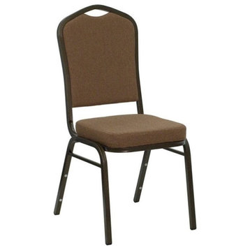 Flash Furniture Hercules Stacking Banquet Stacking Chair in Coffee