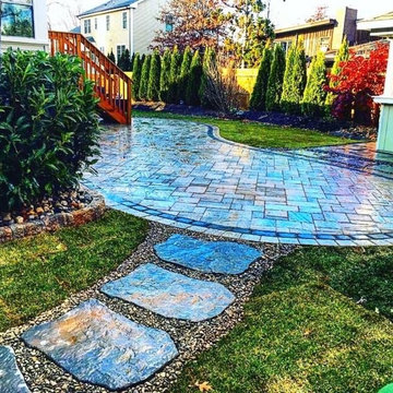 Oceanport, NJ Backyard Patio & Shed Bar Space