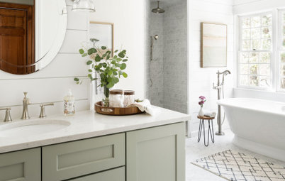Room Tour: Crisp White and Sage Green Refresh a Tired Bathroom