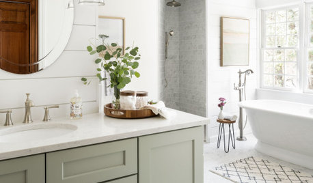 Room Tour: Crisp White and Sage Green Refresh a Tired Bathroom