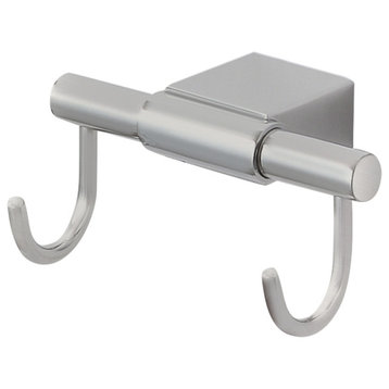 Transolid Maddox Double Hooks, Brushed Stainless