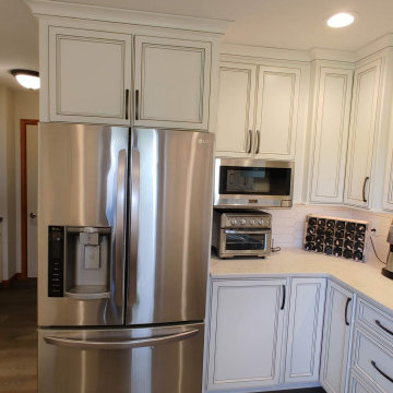 Kitchen Major Remodel Geneseo, IL Koch Ivory Umber Highlights MSI Quartz