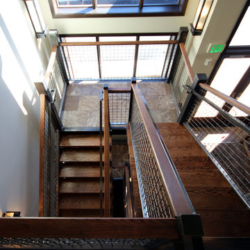 Interior - Grid Paneled Balustrades
