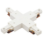 WAC Lighting - WAC Lighting J2 Track Connectors, White, X Connector - 120V Track systems are modular and can be designed for multiple applications in nearly any interior environment. J2 Track is a two circuit track system that can control lighting fixtures separately through two switches. Any "J" style fixture can work on a J2 track system. X-Connectors are used to join four pieces of track together with power continuity to form an X Shape. X-connectors are power feedable when aligned beneath a junction box.