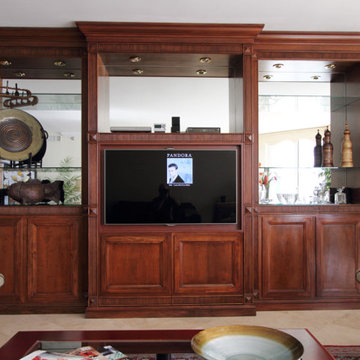 Retrofit your old entertainment center to accommodate a new flat panel HDTV.