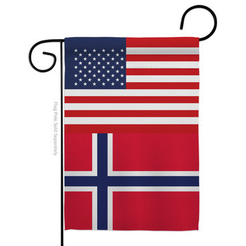 Norway US Friendship of the World Nationality Garden Flag